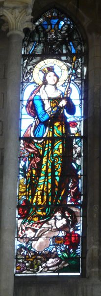 Adelheid van Bourgondië/ca 1550(?), glasschilderkunst. Frankrijk, Eu, St-Laurent.
