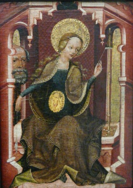 Maria in Blijde Verwachting/Maria in Blijde Verwachting. ca 1410, paneelschildering. Duitsland, Berlin, Gemäldegalerie.